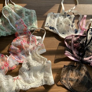 Đồ Lót Ren Nữ Gợi Cảm LA PERBRA ** Áo Bra Sexy Có Gọng Không Mút Quần Freesize