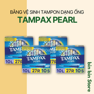 Băng vệ sinh tampon Tampax Pearl dạng ống nhập Mỹ - MỘT ỐNG