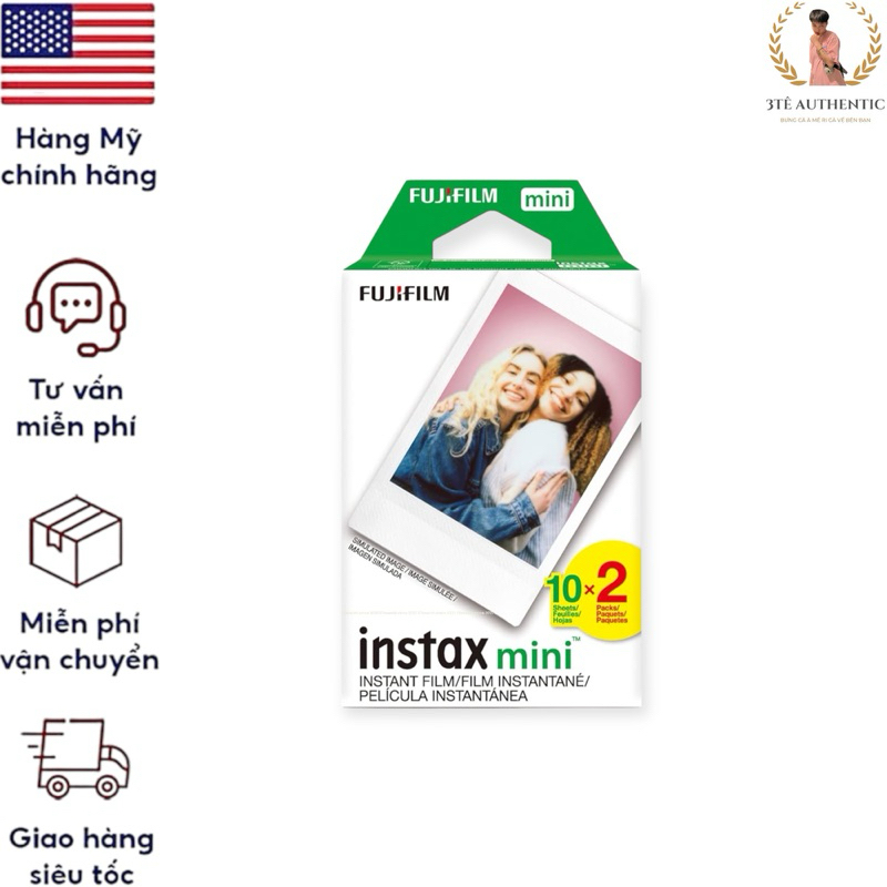 [CHÍNH HÃNG-NHẬP MỸ] INSTAX MINI FILM dành cho Máy ảnh lấy liền Instax Mini