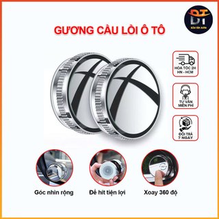  Gương cầu lồi ô tô 360 độ thiết kế nhỏ gọn 5cm kính cầu lồi hít kính xe oto con xe bán tải gắn kính chiếu hậu 