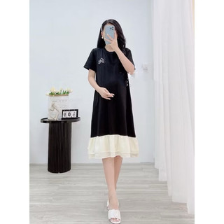 Váy Bầu Đầm Bầu Kẻ Đuôi Cá