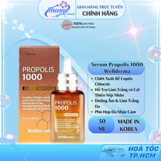 Serum Cải Thiện Nếp Nhăn Làm Trắng Da WellDerma Propolis 1000 Energy Ampoule 50ml