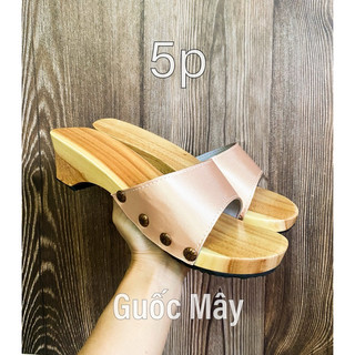 Guốc Gỗ Mộc Truyền Thống Quai Lụa