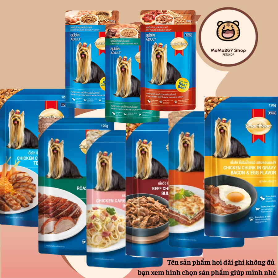 Pate SmartHeart cho chó mọi lứa tuổi gói 130g