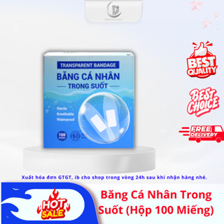 Băng cá nhân trong suốt Liworldco (72 x 19mm) (Hộp 100 miếng)