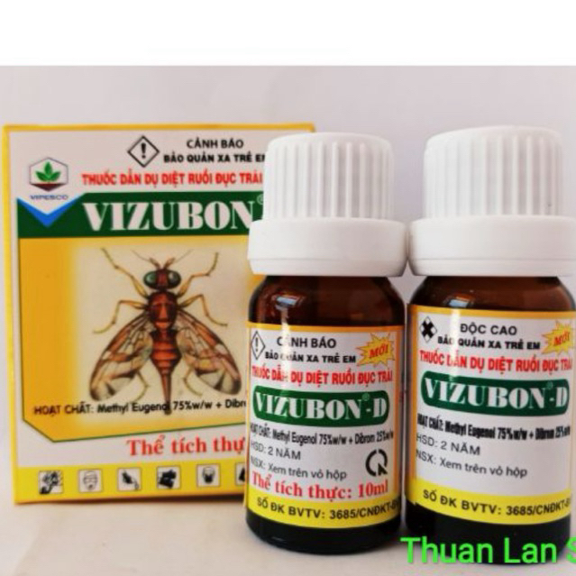 VIZUBON-D Dẫn Dụ Diệt Ruồi Đục Trái( hộp gồm 2 lọ 10ml )