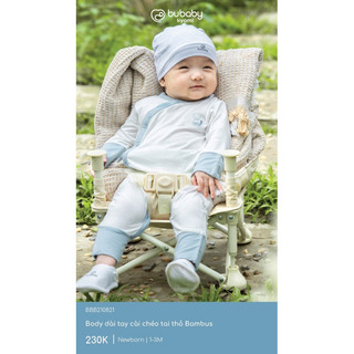 [ Bu Baby ] Body Bu dài tay bambus mềm mại, thấm mồ hôi cho bé trai bé gái