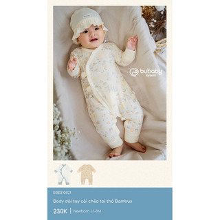 [ Bu Baby ] Body Bu dài tay bambus mềm mại, thấm mồ hôi cho bé trai bé gái