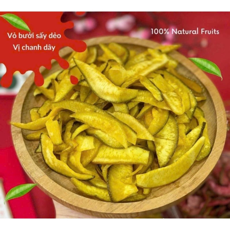 Vỏ Bưởi Sấy Dẻo Vị Chanh Dây, Vị Chua Ngọt Không Đắng