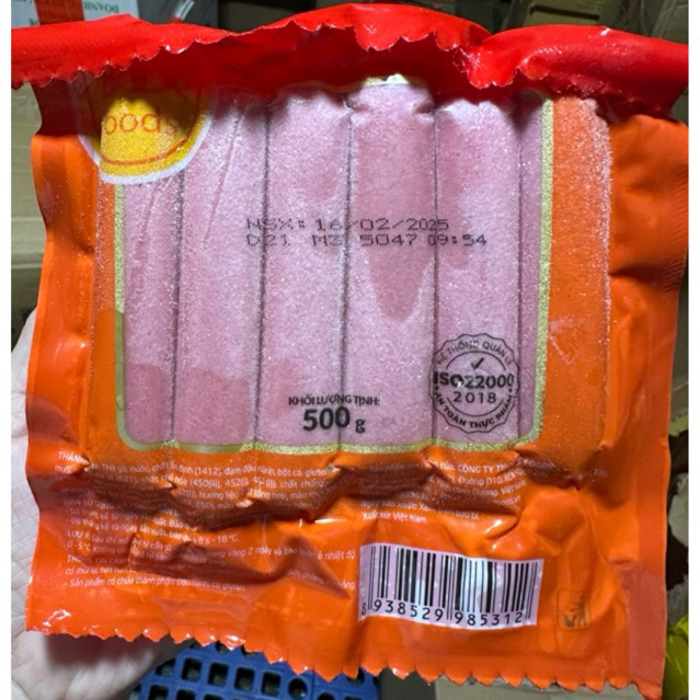 XÚC XÍCH ĐỎ MINI LC 500G. BẢO QUẢN ĐÔNG 6THÁNG