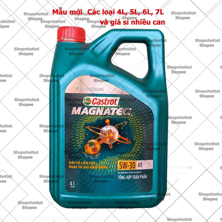 Dầu nhớt tổng hợp toàn phần ôtô Castrol Magnatec Profesiona.l A5 5w30 các loại : 4L, 5L, 6L ,7L và G