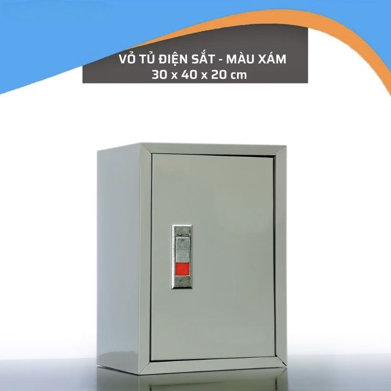 VỎ TỦ ĐIỆN SẮT - MÀU XÁM (30x40x20 cm)