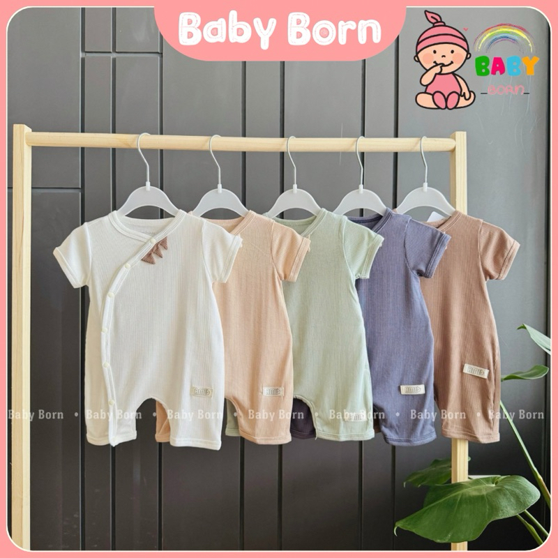 Body cộc tay Anminaza  sợi tre tăm mềm mát, an toàn, dễ thương cho bé sơ sinh AMI0184 Baby Born shop