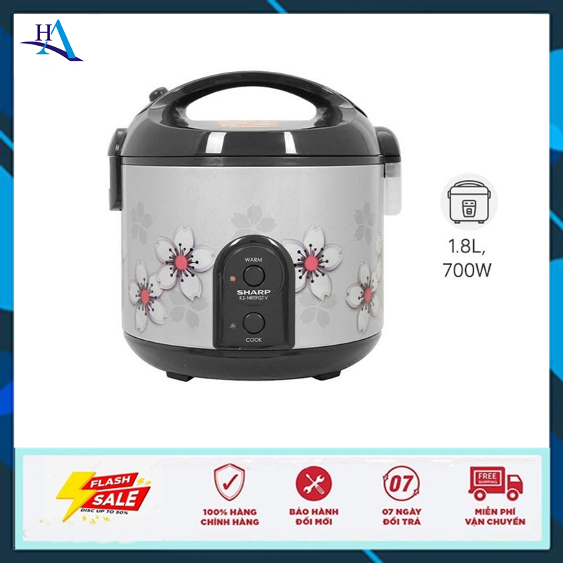 Nồi cơm nắp gài Sharp 1.8 lít KS-NR191STV (Miễn phí giao tại HCM-ngoài tỉnh liên hệ shop)