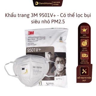  Khẩu trang 3M 9501V+ - có thể lọc bụi siêu nhỏ 2.5PM phiên bản nâng cấp có van thở thoáng khí 