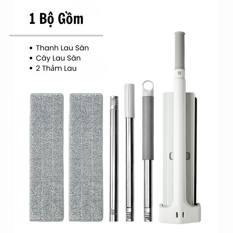 Chổi Lau Nhà Tự Vắt Thông Minh Cỡ Lớn, Cây Lau Nhà 360 Độ Bàn Lau To 42CM Có Đầu Gạt Bụi Bẩn | BigBuy360 - bigbuy360.vn