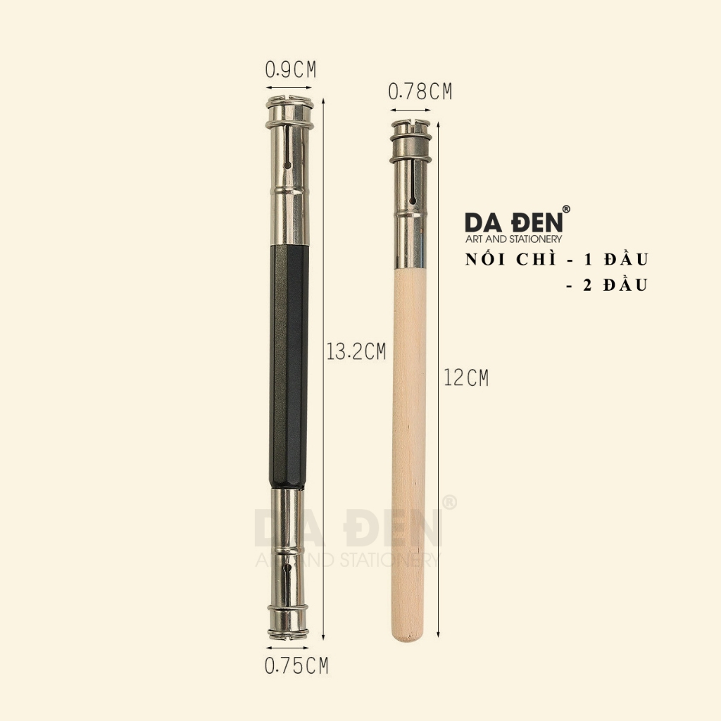 [DA ĐEN] Cây Nối Dài Bút Chì, Chì Màu