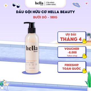 Dầu Gội Bưởi Mọc Tóc Grapefruit 180g Hella Beauty Cho Tóc Khô Tinh Dầu Bưởi Thảo Mộc Giúp Giảm Rụng
