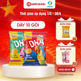 Kẹo dẻo DHA Ích Nhi phát triển trí não, tăng cường thị lực, giảm mỏi mắt cho bé, hương trái cây, dây 10 gói x 24g