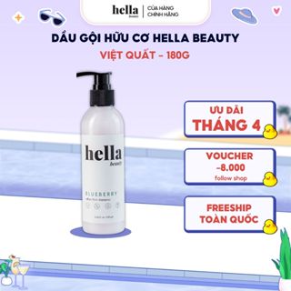 Dầu Gội Giảm Rụng Blueberry 180g Hella Beauty Cho Da Dầu, Giảm Bết Phục Hồi Hư Tổn, Dưỡng Tóc Mềm Mượt