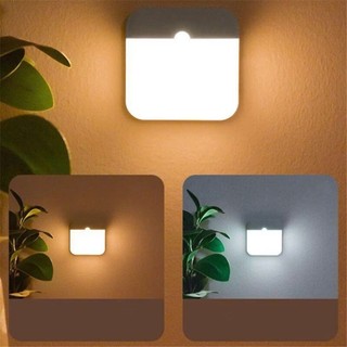   Hỏa Tốc Đèn led vuông cảm ứng chuyển động tự Bật Tắt dán tường  cảm biến gắn cầu thang giường tủ 
