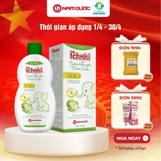 Nước tắm gội thảo dược Ích Nhi lọ 230ml (0-3 tuổi) bảo vệ bé suốt 24h ngừa rôm sảy, hăm da, mẩn ngứa
