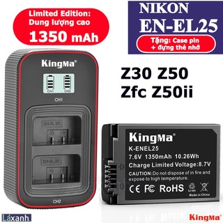  Nikon EN-EL25 | Pin và Dock sạc máy ảnh Kingma Nikon Z50ii Z30 Z50 Zfc Nikon en el25 