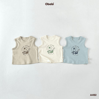  Áo Ba Lỗ Cotton In Hình Little Sailor Obebi Thời Trang Hè Cho Bé Trai Bé Gái từ 5kg - 19kg A452 