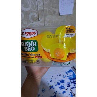Sét 6 Bánh Bao Nhân Kim Sa có nhân bùi bùi của trứng muối