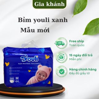 Bỉm YOULI XANH hàng nội địa Trung,tiết kiệm,thấm hút tốt đủ Size S108/M92/M88/L84/XL80/XXL72/XXXL68