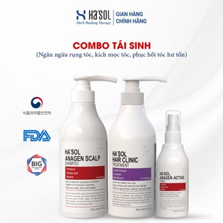 Combo Tái Sinh Ngăn Ngừa Rụng Tóc, Phục Hồi Tóc Hư Tổn, Kích Mọc Tóc (Dầu Gội Đỏ + Kem Ủ Tóc Tím + Xịt Mọc Tóc)