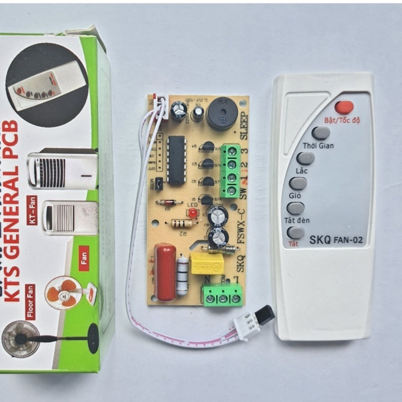 [LOẠI TỐT- TIẾNG VIỆT IC-14 CHÂN] Bộ mạch điều khiển từ xa cho quạt treo tường bàn đứng mạch quạt đi