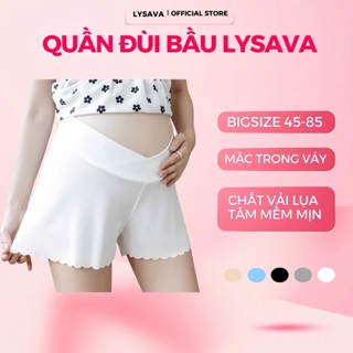 Quần Đùi Bầu Mặc Trong Váy Cho Bà Bầu, Quần Bầu Cạp Chéo Lụa Tăm Mềm Mát Mặc QD3