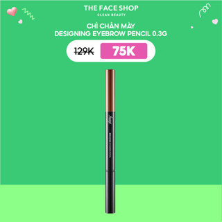 [LivestreamxHannah Olala 4.4] Chì Chân Mày TheFaceShop Designing Eyebrow Pencil 0.3G #02 Gray Brown