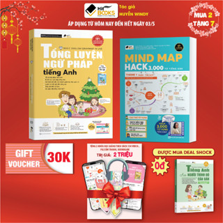 Sách Combo Tổng luyện ngữ pháp Tiếng Anh Và Mindmap 3000 từ vựng Tiếng Anh (LẺ/COMBO) TẶNG KHOÁ HỌC HITBOOKS