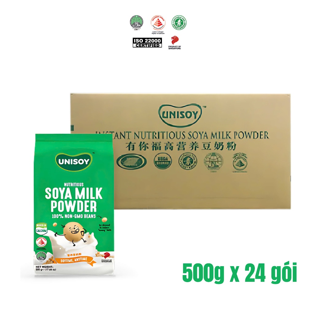 Bột đậu nành Unisoy - ít đường ( HÀNG CHÍNH HÃNG VÀ NHẬP KHẨU TRỰC TIẾP )