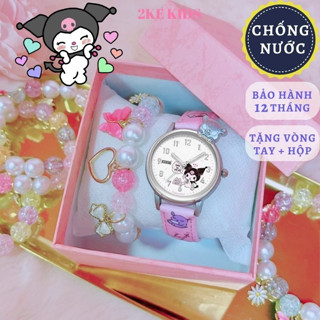  Đồng hồ đeo tay chống nước kuromi  hello kitty  cho bé gái -2ke kids 