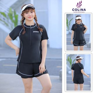  Đồ bơi bigsize 100kg bikini 2 mảnh kín đáo có mút ngực COLINA Set đồ bơi nữ cao cấp quần bơi 2 lớp chống lộ KP134 