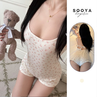 Bộ đồ ngủ nữ Sooya body sát nách họa tiết hoa nhí - Chất cotton co giãn mềm mại, dáng ôm quyến rũ N077