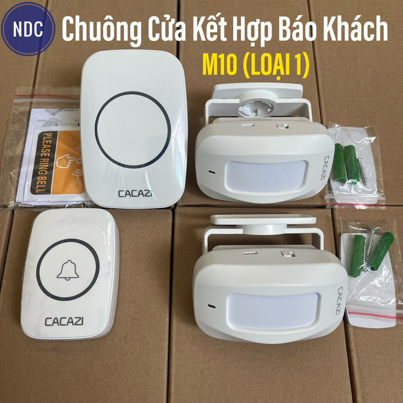 [hcm]chuông báo khách m10 (loại 1) kết hợp báo trộm hồng ngoại không dây 52 kiểu nhạc