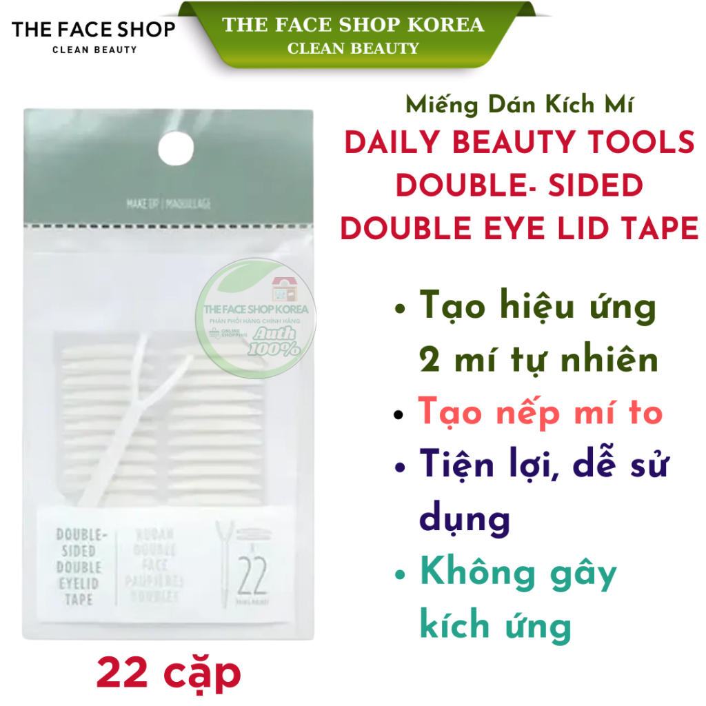 Miếng Dán Kích Mí THEFACESHOP DAILY BEAUTY TOOLS DOUBLE- SIDED DOUBLE EYE LID TAPE