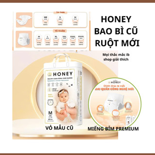Bỉm tã quần/dán Momo Honey siêu thấm NB/S/L/M52/XL44/XXL42/XXXL40