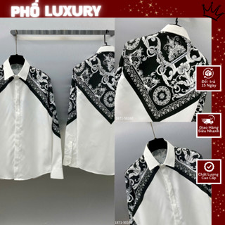 Áo Sơ Mi Nam DG Chất Vải Thô Lụa  In Họa Tiết Cao Cấp Siêu Đẹp 2025-1871