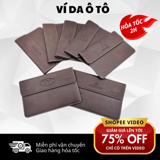 Ví Da Ô Tô Xeauto 3 Ngăn Chất Liệu Da Cao Cấp Đựng Giấy Tờ Đăng Kiểm Giấy Tờ Xe Hơi Đẩy Đủ Logo Bảo Hành 2 Năm