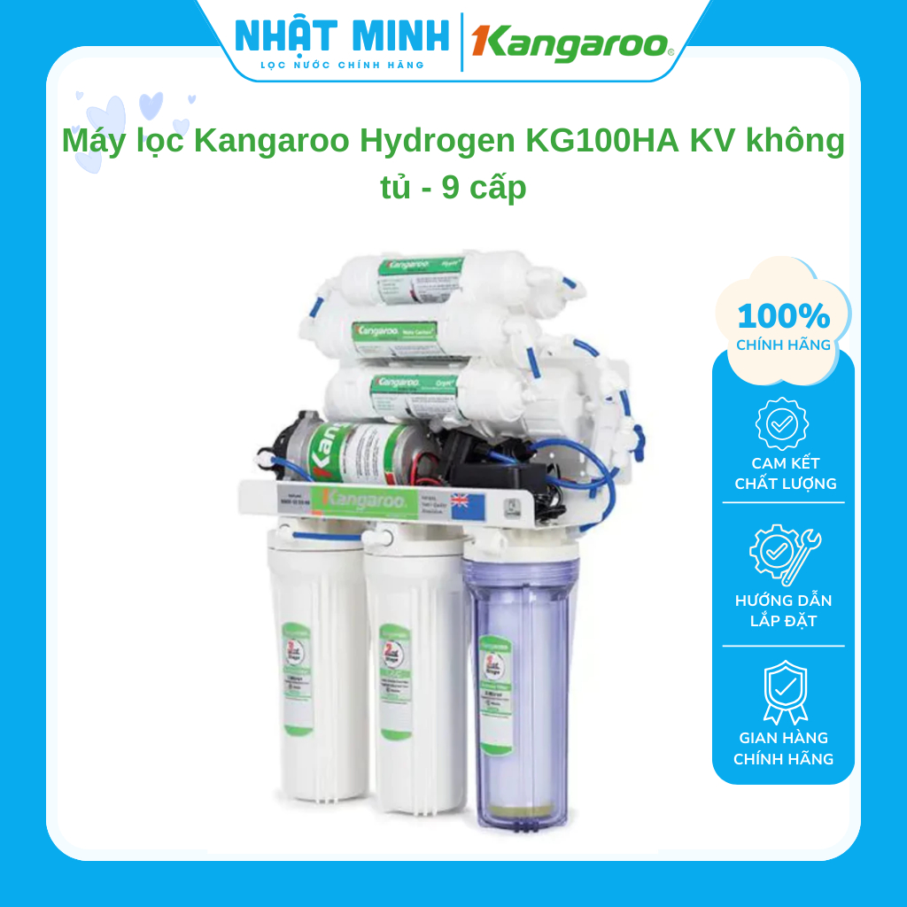 Máy Lọc Kangaroo Hydrogen KG100HA KV 9 Cấp Không Gồm Tủ -  Bảo Hành Trong 24 Tháng