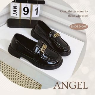 Giày Oxford Nữ Miu Miu, Giày Da Nữ Đế Cao Miu 2 Loại Da Bóng - Mềm Bản Cao Cấp Full Box