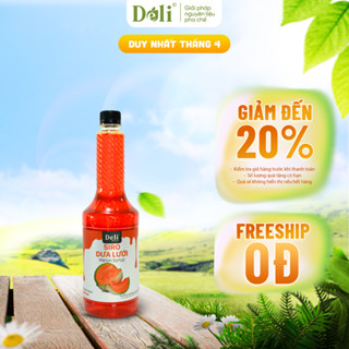 Siro dưa lưới Déli - 1 lít - đậm đặc, thơm ngon chuyên dùng pha chế trà trái cây, soda