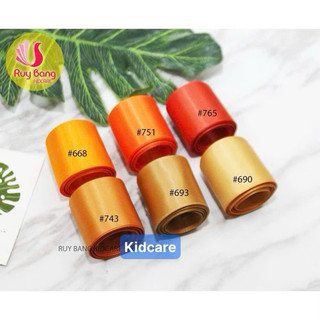 Ruy băng satin lụa bóng 2 mặt tone cam ( cuộn 5m)