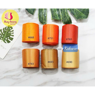 Ruy băng satin lụa bóng 2 mặt tone cam ( cuộn 5m)