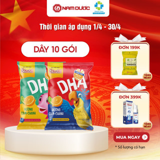 Kẹo dẻo DHA Ích Nhi phát triển trí não, tăng cường thị lực, giảm mỏi mắt cho bé, hương trái cây, dây 10 gói x 24g